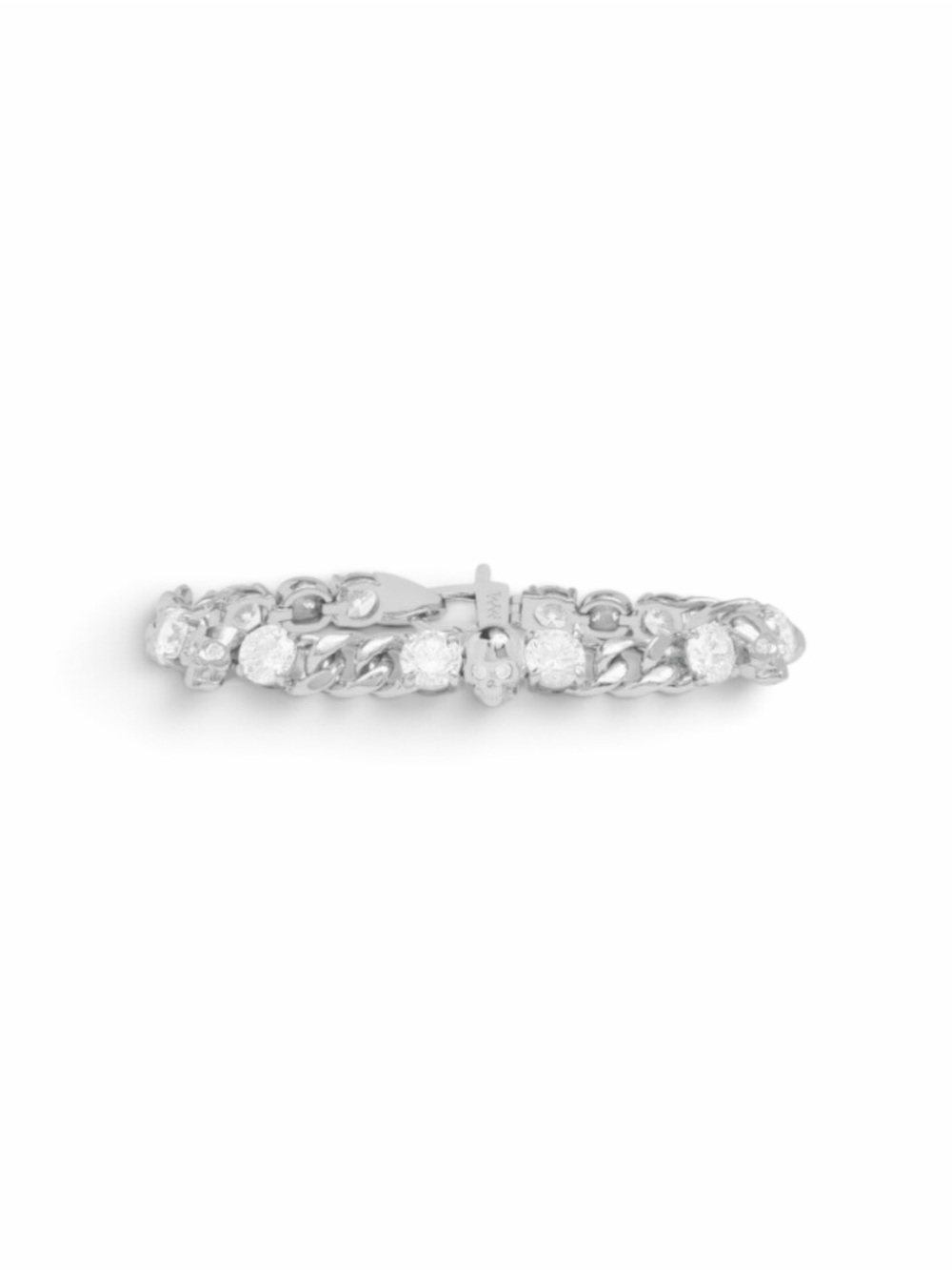 Melinda Maria Ride or Die Cuban Chain Bracelet - Silver 6.5”